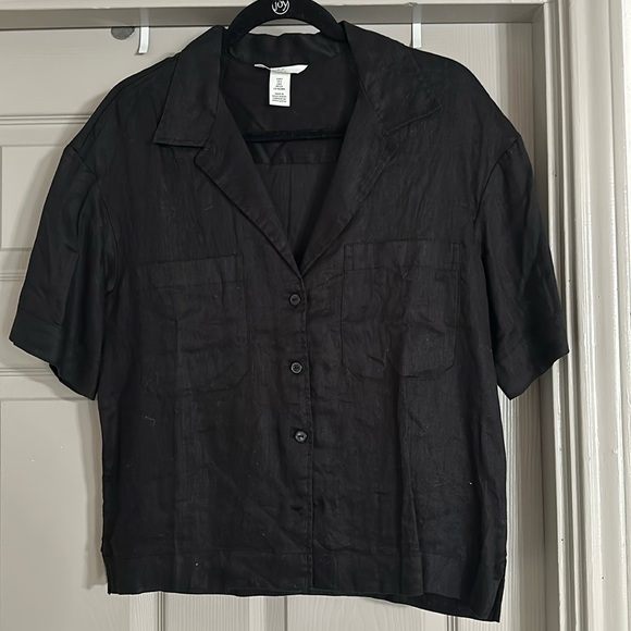 Hilary Knitted Short Sleeve Button Up main image 1